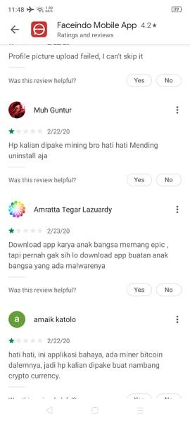 Aplikasi Karya Anak Bangsa &quot;Faceindo Mobile&quot; Disusupi Virus Mining , Hoax?