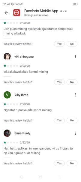 Aplikasi Karya Anak Bangsa &quot;Faceindo Mobile&quot; Disusupi Virus Mining , Hoax?