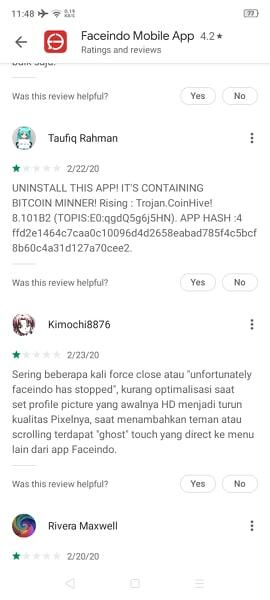 Aplikasi Karya Anak Bangsa &quot;Faceindo Mobile&quot; Disusupi Virus Mining , Hoax?