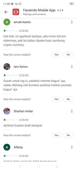 Aplikasi Karya Anak Bangsa &quot;Faceindo Mobile&quot; Disusupi Virus Mining , Hoax?