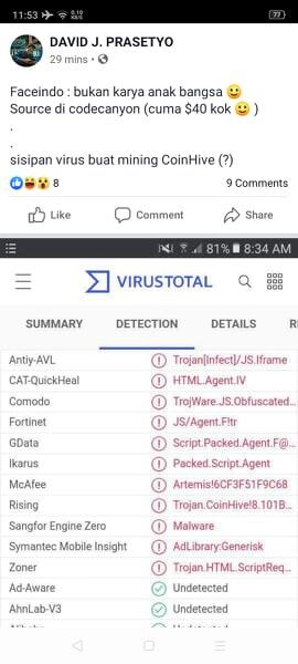 Aplikasi Karya Anak Bangsa &quot;Faceindo Mobile&quot; Disusupi Virus Mining , Hoax?