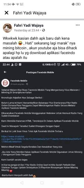 Aplikasi Karya Anak Bangsa &quot;Faceindo Mobile&quot; Disusupi Virus Mining , Hoax?