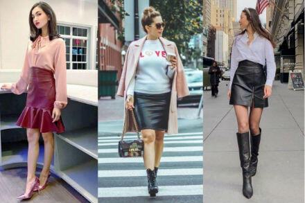 10 Inspirasi Mix and Match Pakai Rok Kulit, Tampilan Jadi Chic!