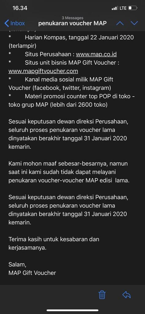 MAPgiftvoucher Merugikan Banyak Konsumen