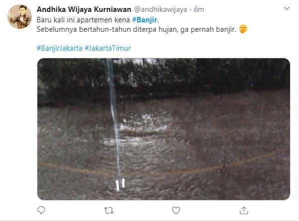 Kata Warganet, Pengalaman Pertama Banjir di Jakarta setelah Sekian Tahun