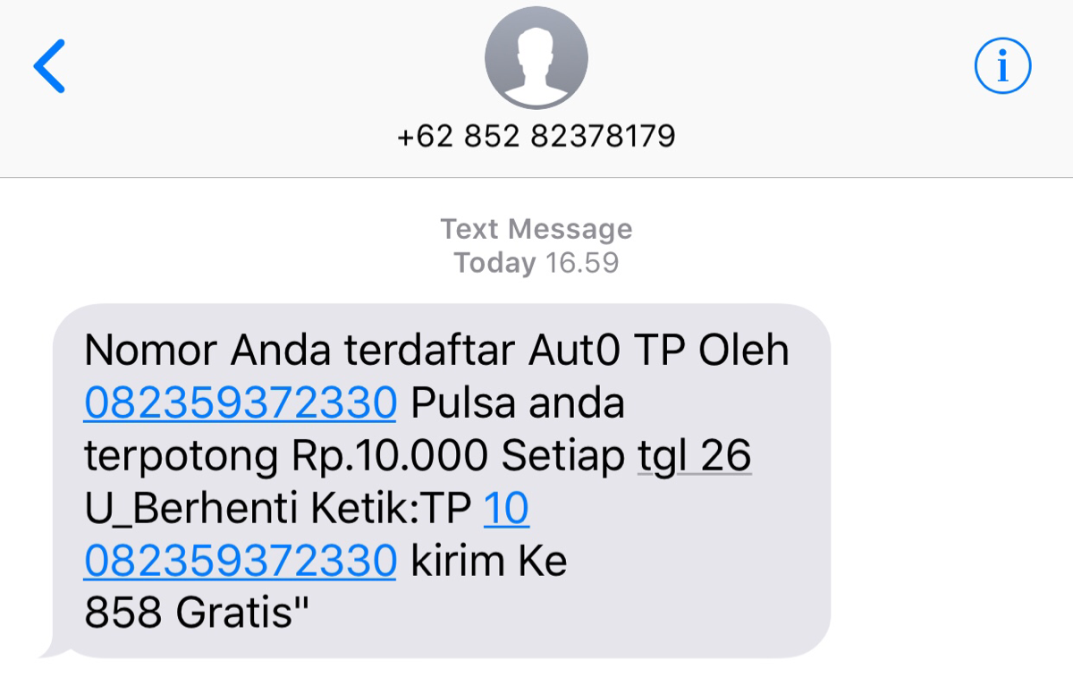 Penipuan Dengan Modus Transfer Pulsa
