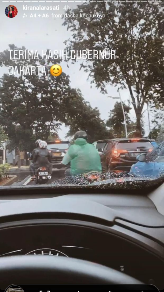Banjir di Mana-mana, Kirana Larasati: Terima Kasih Gubernur Jakarta