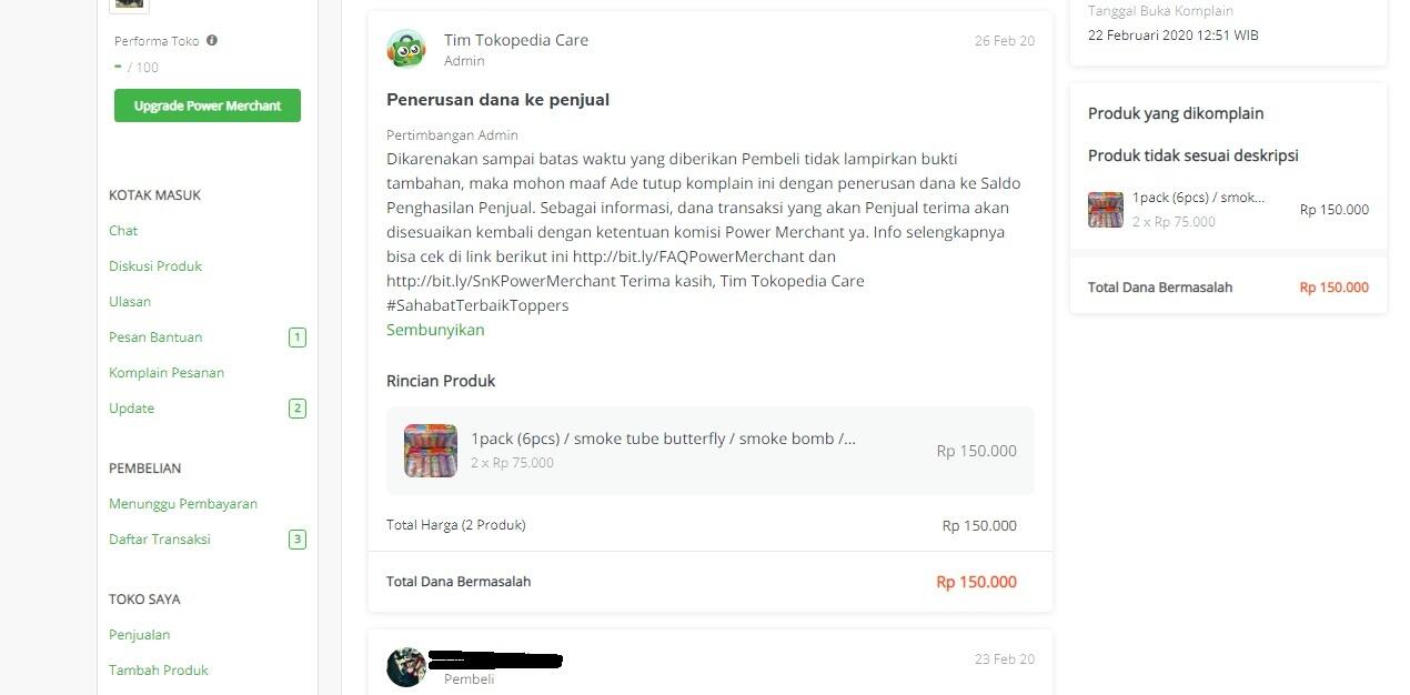 HATI-HATI BERBELANJA DI TOKOPEDIA. PUSAT RESOLUSINYA MENGECEWAKAN