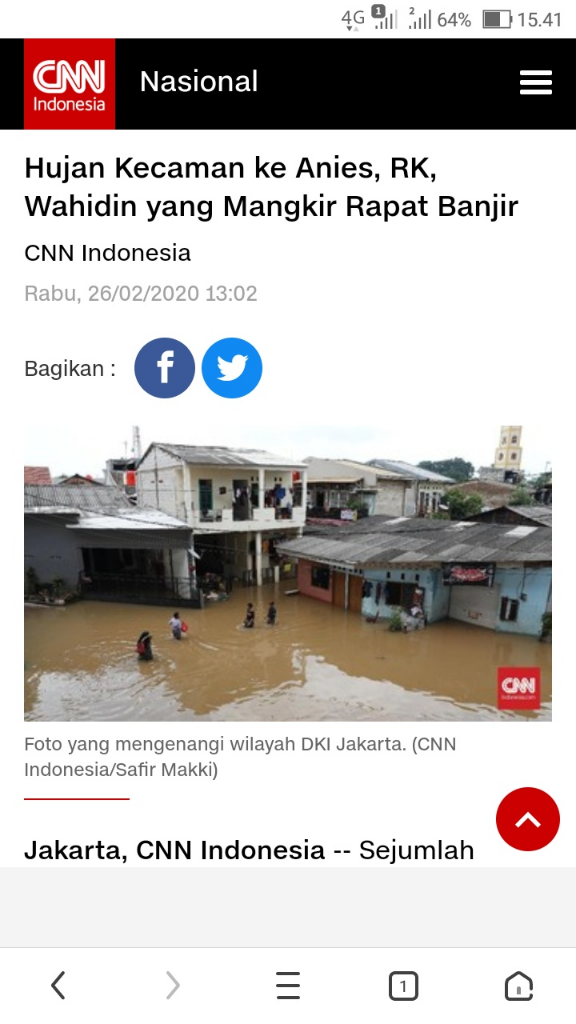 Legislator Gerindra Bandingkan Kehadiran Anies-Jokowi Saat Rapat Banjir di DPR