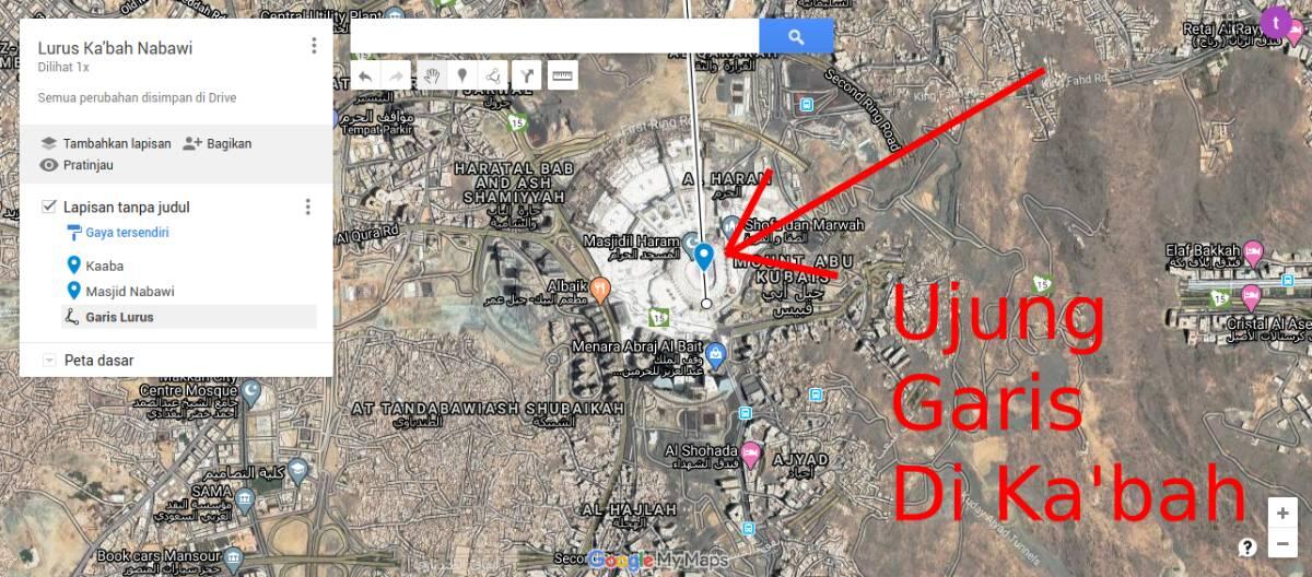 Dilihat Melalui Pencitraan Satelit, Ternyata Masjid Nabawi Tidak Lurus Dengan Kabah?