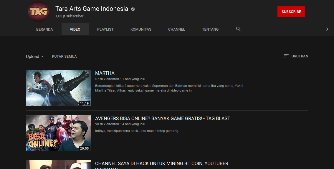 7 Channel YouTube Tara Arts yang Mungkin Kalian Suka