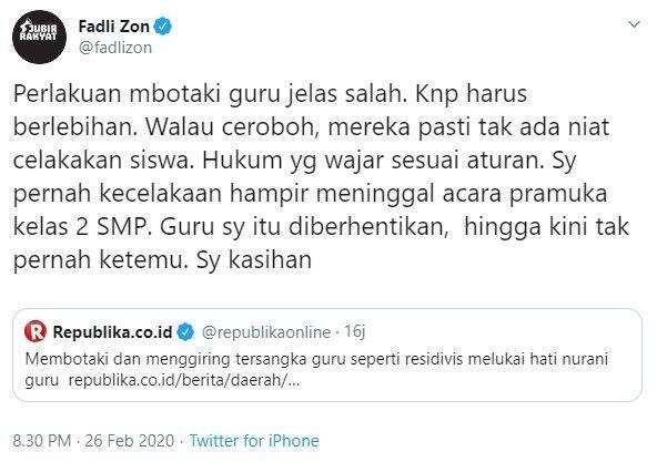 Saat Ikut Acara Pramuka, Fadli Zon Ngaku Pernah Nyaris Meninggal