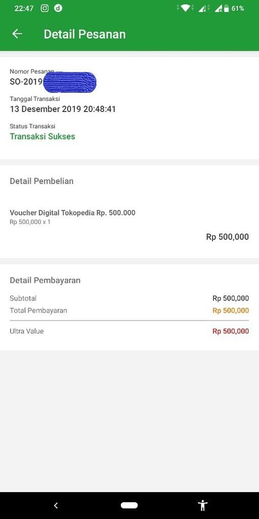 Ultra Voucher TIDAK BERTANGGUNG JAWAB