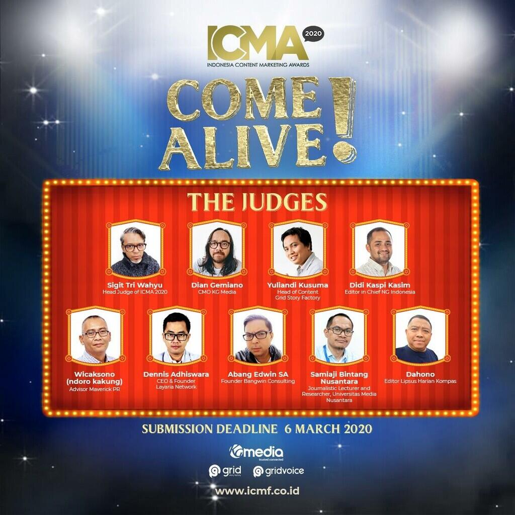 DAFTARKAN BRAND/PERUSAHAAN/INSTANSI ANDA DALAM INDONESIA CONTENT MARKETING AWARD 2020