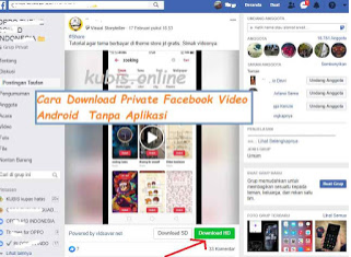 2 Cara Download Video Private FB