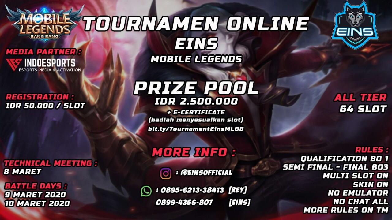 TOURNAMENT ONLINE EINS MOBILE LEGENDS