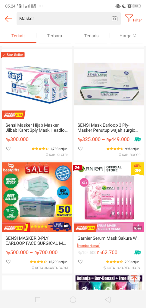 Harga Masker Melonjak 7 Kali Lipat ? Yakin Bisa Menangkal Virus Corona?