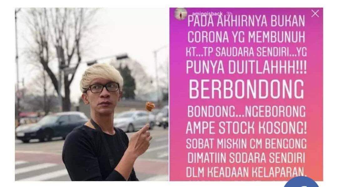 Corona Ada di Indonesia, Makanan Diborong Habis, Aming; Masker Harga Lamborgini, Sis!