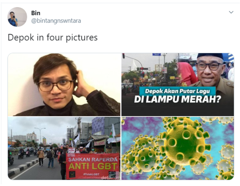 Ada Corona hingga Reynhard, Netizen Ini Beri Gambaran Depok Lewat Empat Foto Viral