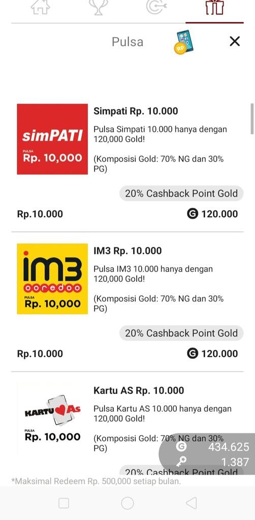 gratis Pulsa, Kuota data, eWallet, Voucher gratis