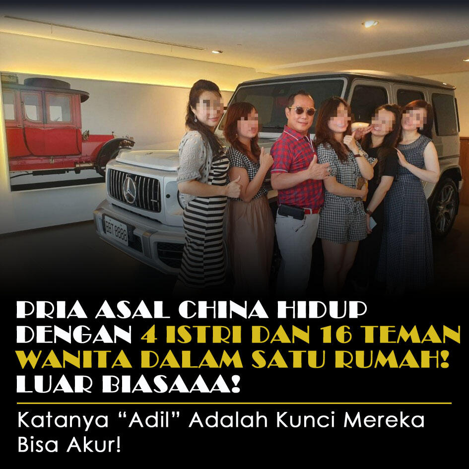 Pria ini Hidup Dengan 4 Istri Dan 16 Teman Wanita Dalam Satu Rumah, Mantap Sekali!!!