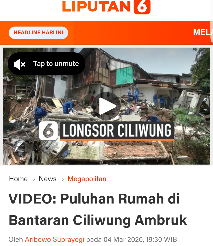 VIDEO: Puluhan Rumah di Bantaran Ciliwung Ambruk