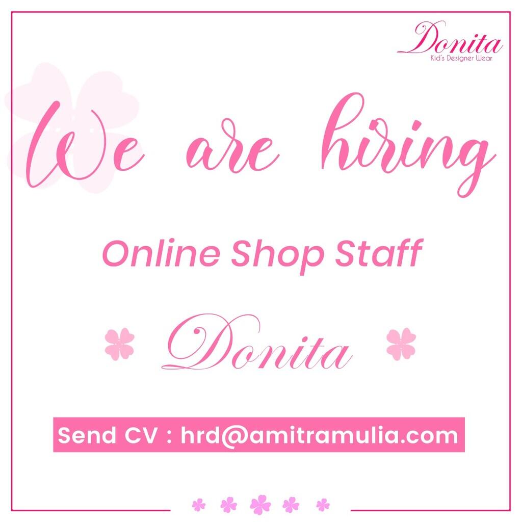 LOKER DESIGN GRAFIS DAN ONLINE SHOP STAFF DONITA
