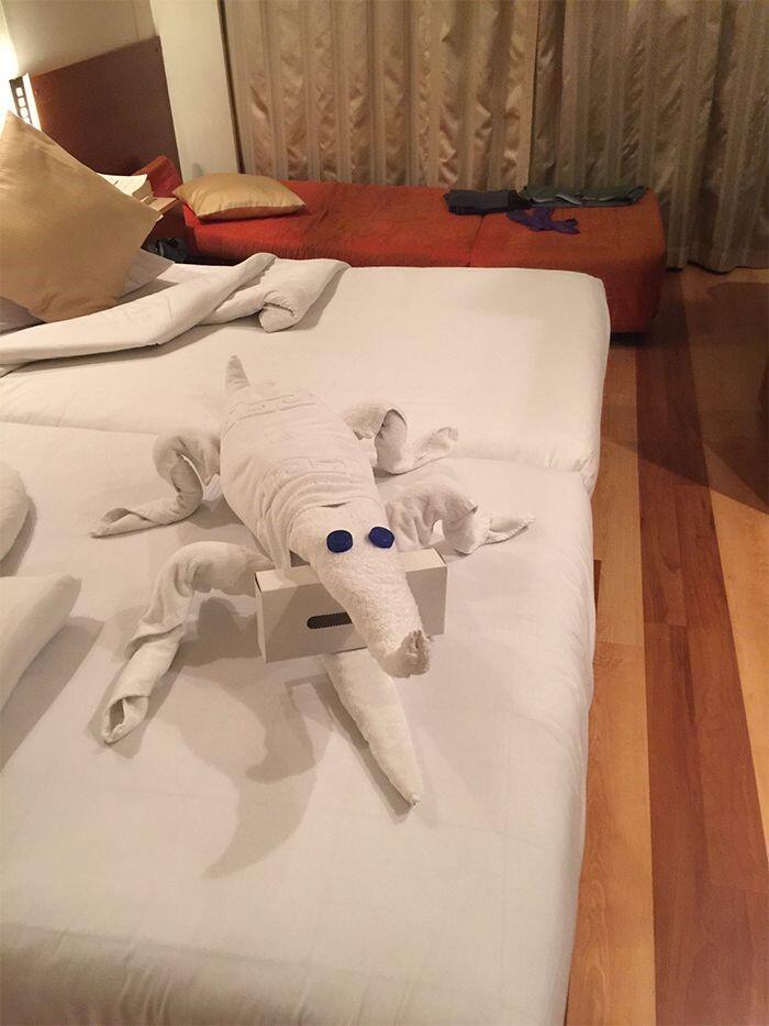 “Origami” Handuk di Hotel Hadirkan Handuk-handuk dengan Bentuk yang Unik!