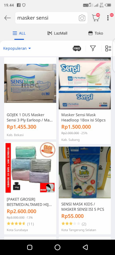 Tempat Ini Jual Masker Harga Normal, Gan!