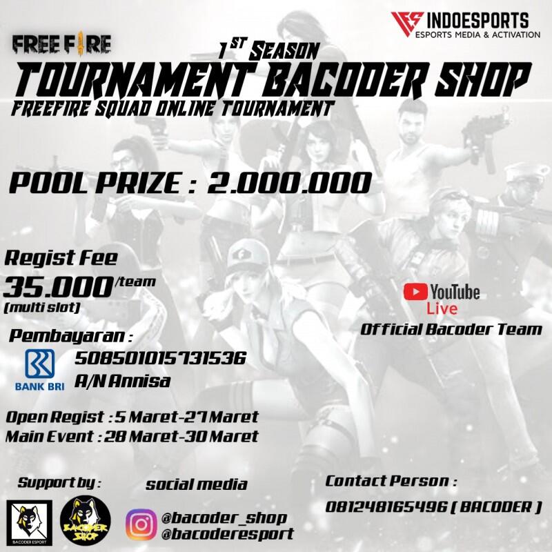 1st Season Tournament Free Fire Bacoder Shop