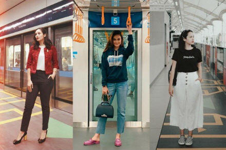 14 Adu Gaya Artis Saat Naik MRT, Semuanya Kece dan Hits!