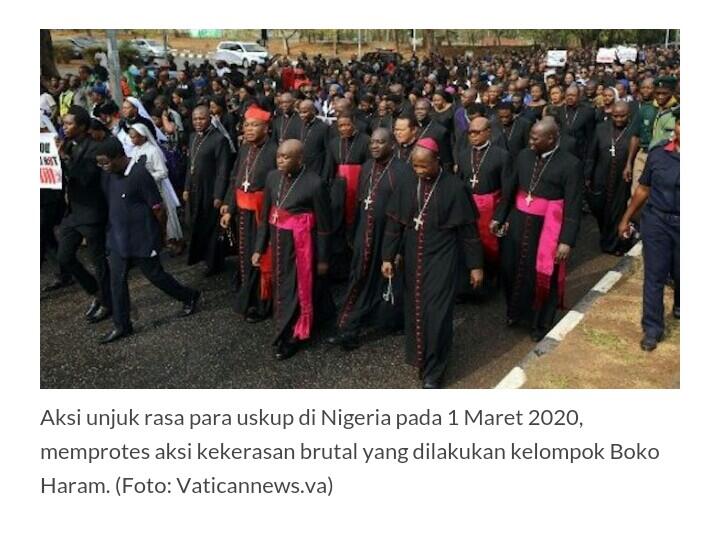 Kekerasan oleh Boko Haram Kian Mengerikan, Uskup di Nigeria Gelar Aksi Unjuk Rasa