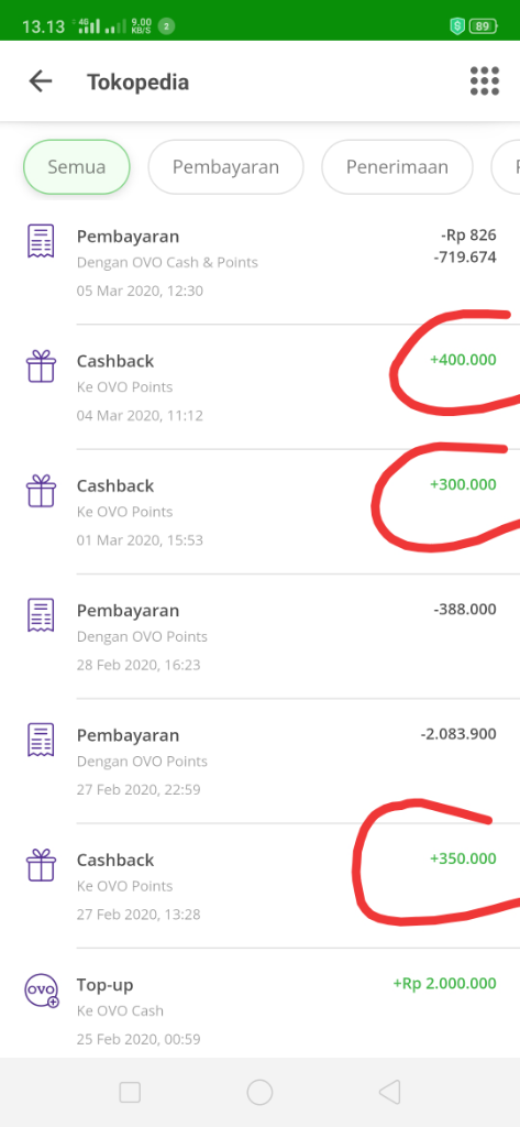 Pembatalan cashback sepihak dari TOKOPEDIA