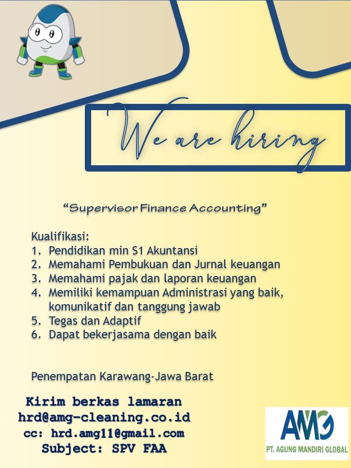 (Loker Karawang)Supervisor Finance Accounting