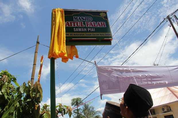 Wali Kota Solok Resmikan Masjid Baitul Falah Sawah Piai