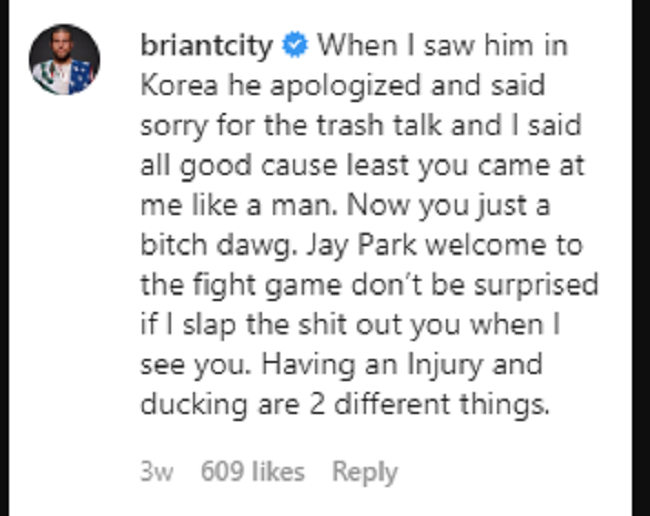 Gara-gara Ucapannya, Jay Park Dapatkan Tamparan dari Petarung UFC