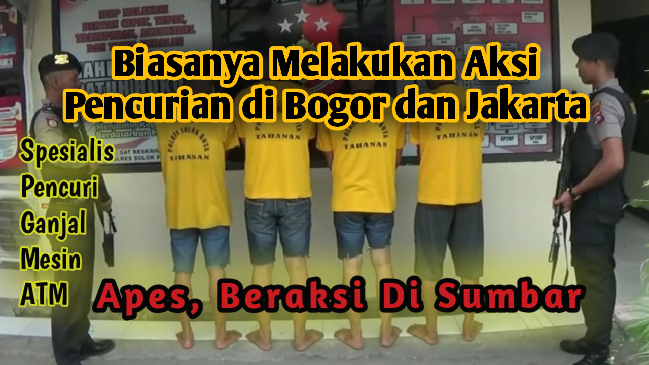 Nyoba Aksi Ditempat Baru, Empat Kawanan Pencuri Dgn Modus Ganjal Mesin ATM Ditangkap