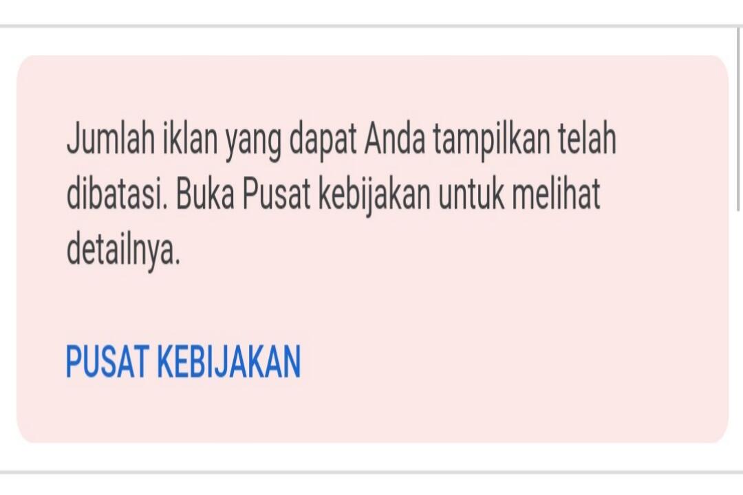 11 Penyebab Terkenanya Pembatasan Iklan Pada Blog