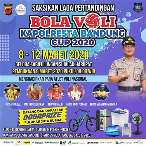 Laga Pertandingan Bola Voli Kapolresta Cup 2020