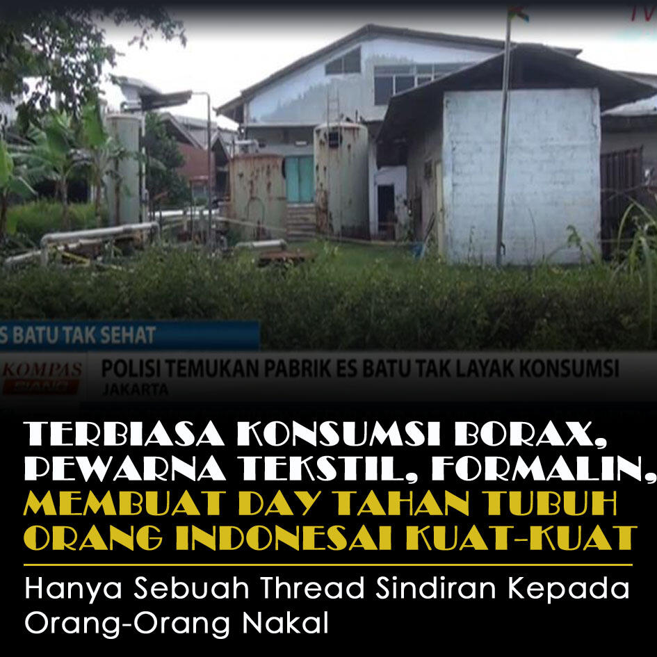 Terbiasa Konsumsi Borax, Pewarna Kain, Formalin Membuat Daya Tahan Tubuh Kita Kuat