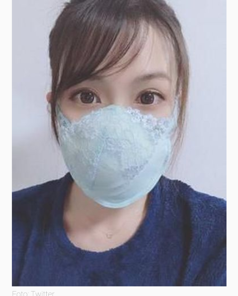 model jepng ubah "BRA bekas"jadi masker,wadidaw