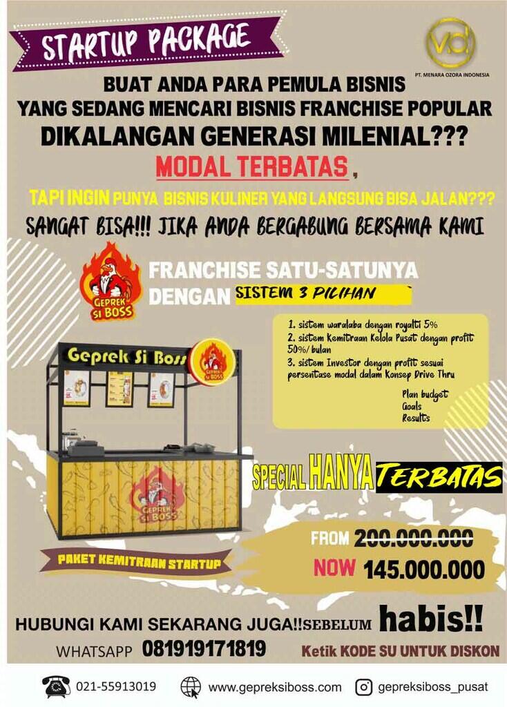Ingin punya Bisnis langsung bisa jalan? Disini Bisnis Opportunity generasi Milenial!!