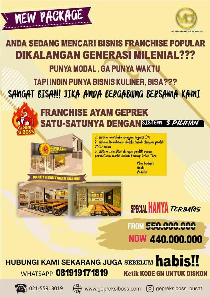 Ingin punya Bisnis langsung bisa jalan? Disini Bisnis Opportunity generasi Milenial!!