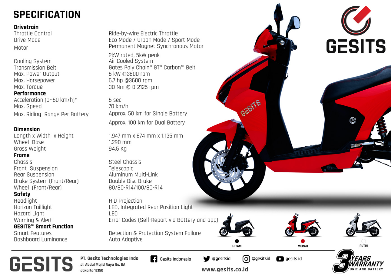 Gesist Motor Listrik Buatan Lokal Segera Rilis, Tertarik Membeli?