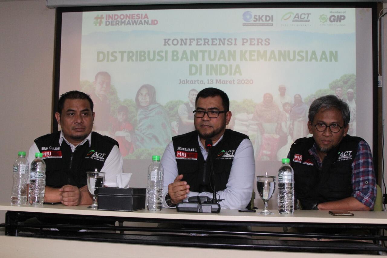 Penjelasan ACT terkait Bantuan Masyarakat Indonesia ke India