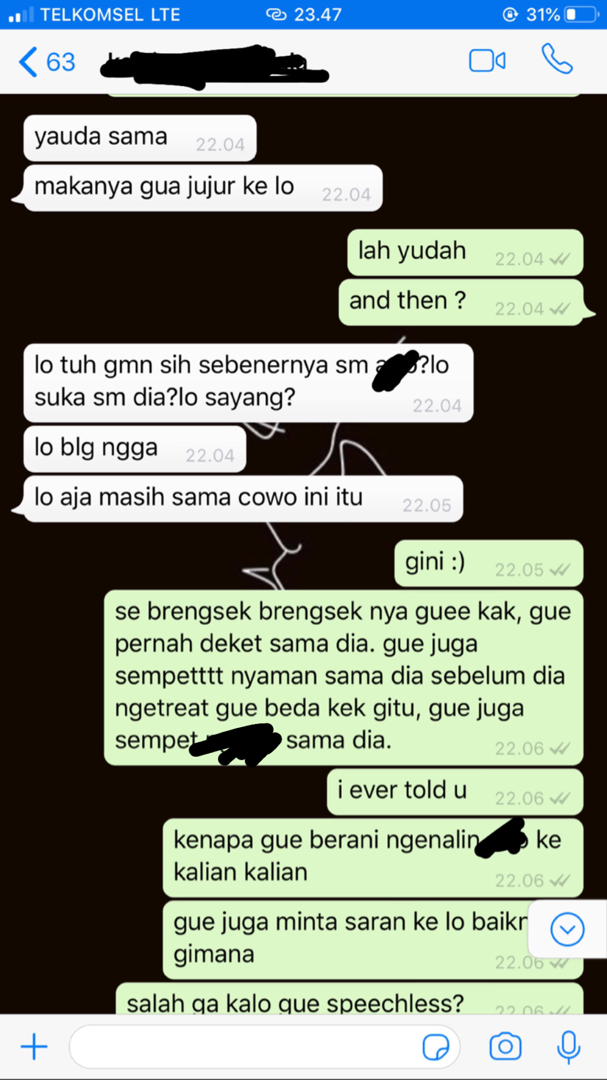 Cerita tentang yang lalu di hari ini part #2(sahabat having sex sama doi gue)