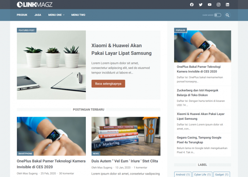 Download LinkMagz Template 100% Original Gratis!