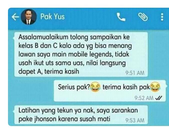 Chat Guru Dan Murid Bikin Ngakak!