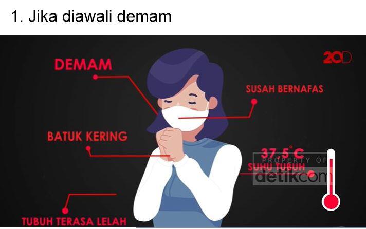 Biar tdk menulari keluarga/orang lain, Kenali Gejala Corona dari beberapa gejala awal