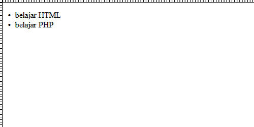 Membuat List HTML